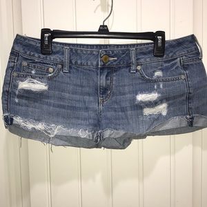 Womens American Eagle Distressed Jean Shorts Sz 10